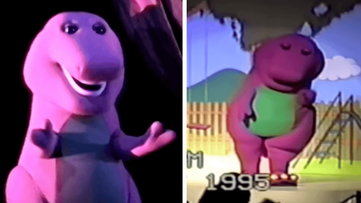Barney Side Shocking new docuseries reveals dark side of 90s kids' show Barney the ...