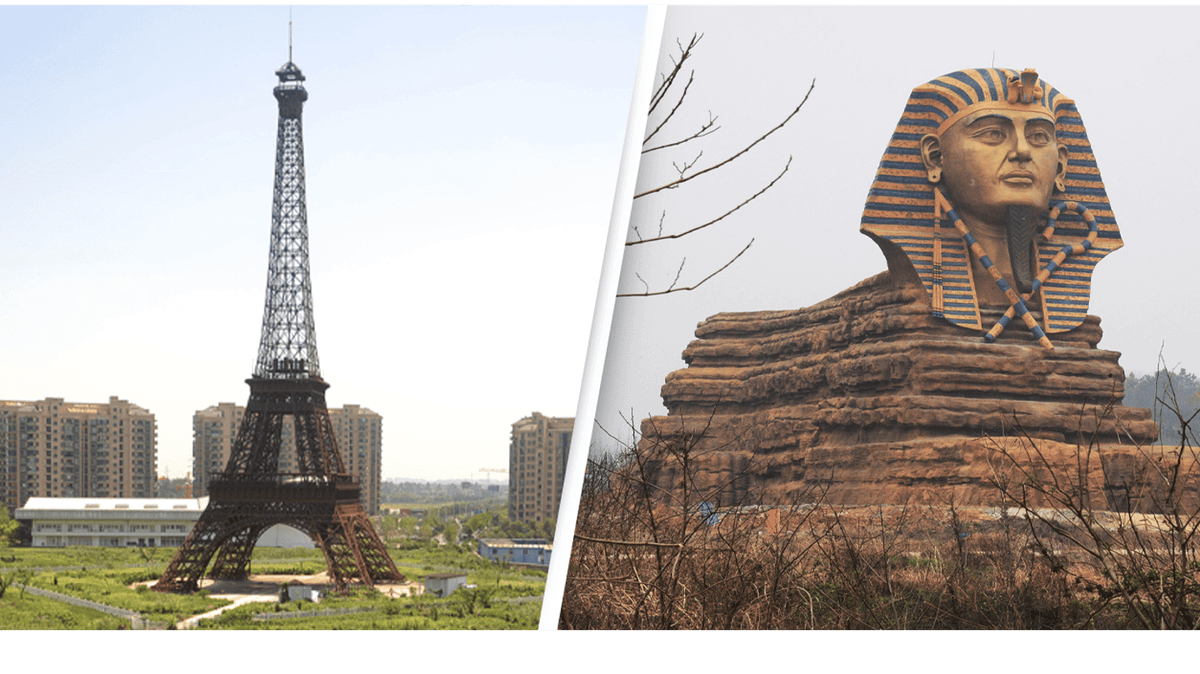 Fake Landmark Inside China's 'Bizarre' Fake Landmarks Including Eiffel Tower And ...