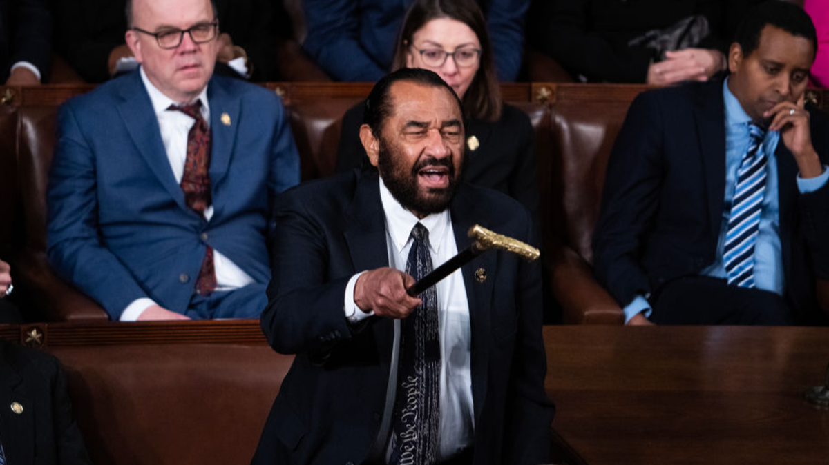 Lawmaker thrown out after heckling during Donald Trump's address to Congress