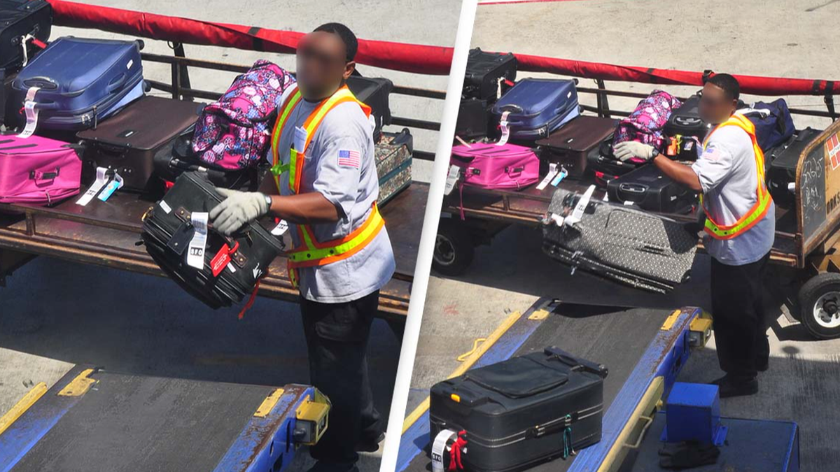 Baggage handler reveals reason they 'have' to throw around luggage at airports