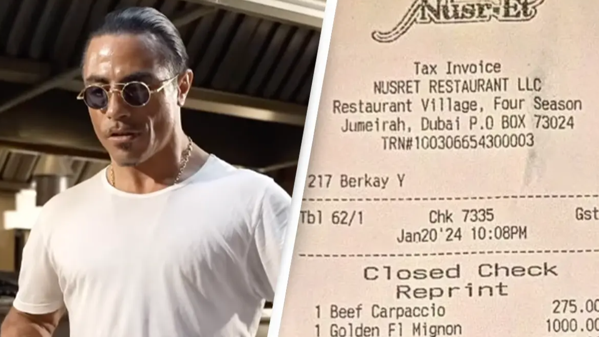 Man racks up $108,000 bill at Salt Bae’s restaurant as receipt shows eye-watering purchases