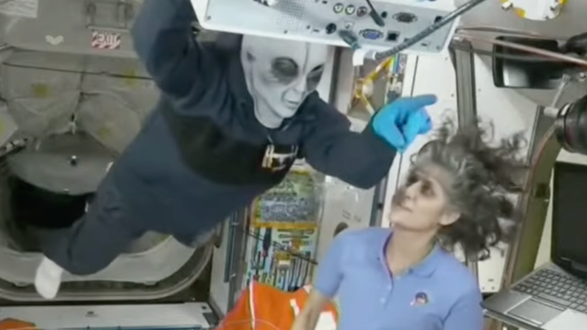 'Alien' spotted at International Space Station as stranded NASA astronauts get ready to come back to Earth