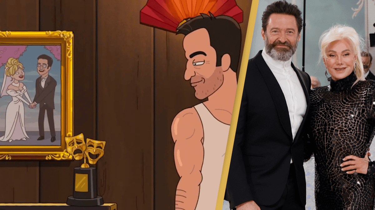 Hugh Jackman's makes now-awkward wedding joke in Rick and Morty cameo