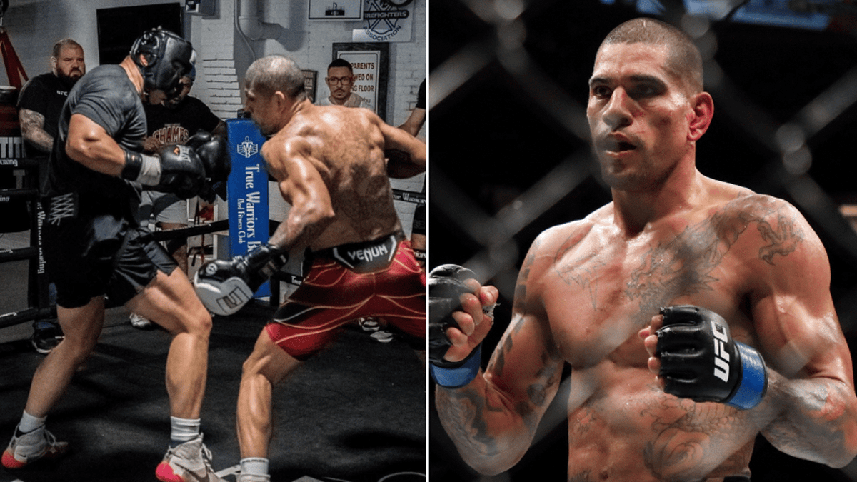 Alex Pereira sparring 6-foot-6-inch, 285-pound Chinese heavyweight ...