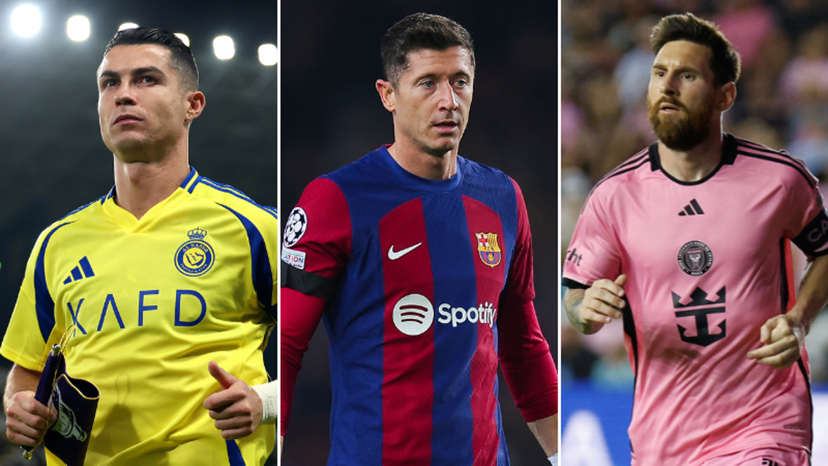 Robert Lewandowski’s stats compared to Lionel Messi and Cristiano Ronaldo as he scores 100th Champions League goal