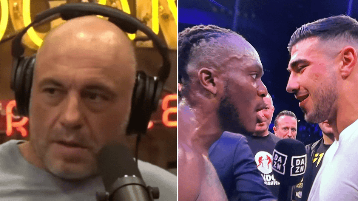 Joe Rogan Dc Reaction Joe Rogan's stunned reaction to KSI fighting Tommy Fury