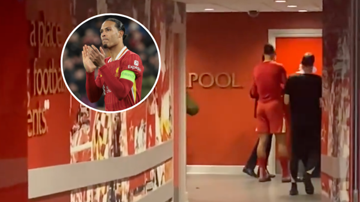 Liverpool fans concerned after seeing what Virgil van Dijk did in tunnel after Champions League defeat to PSG