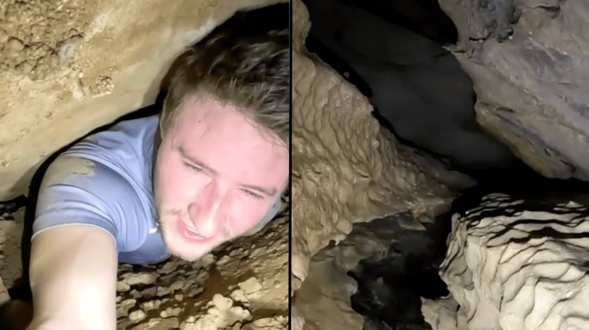 Cave diver leaves people with ‘goosebumps’ after getting ‘stuck’ in ...