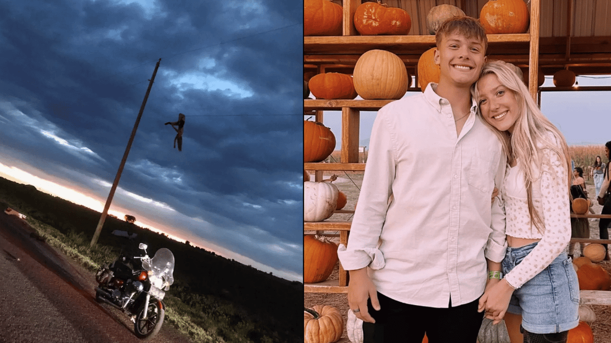 Teenager left hanging by broken leg on power line after car crash ...