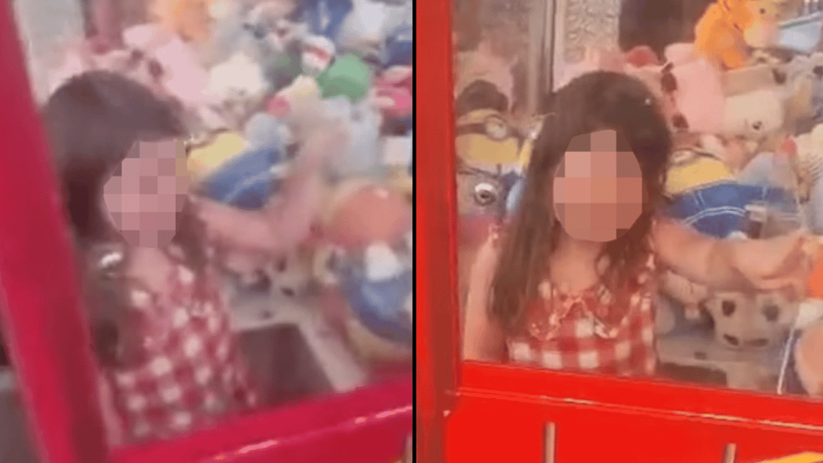 Four-year-old girl gets trapped inside arcade game after trying to get ...