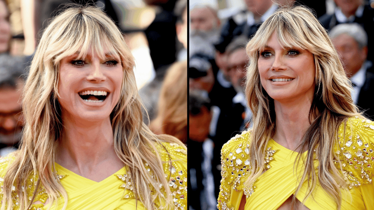 Heidi Klum suffers awkward wardrobe malfunction on red carpet at Cannes(02)