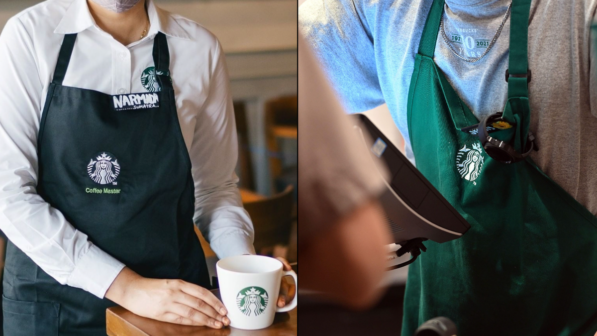 Rare store New coffee master black Starbucks apron