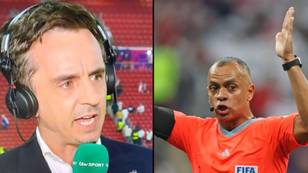 加里·内维尔（Gary Neville）在英格兰击败法国后称裁判为笑话