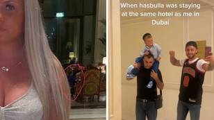 妇女分享在迪拜酒店会议hasbulla的经验，他们俩都住在