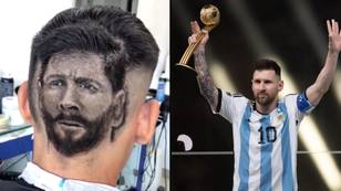 莱昂内尔·梅西（Lionel Messi）球迷在阿根廷赢得世界杯后获得了令人难以置信的发型设计