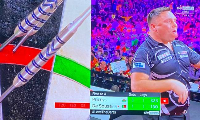 Sky Sports forced to apologise for Price's 'deeply inappropriate' gesture at Darts Championship