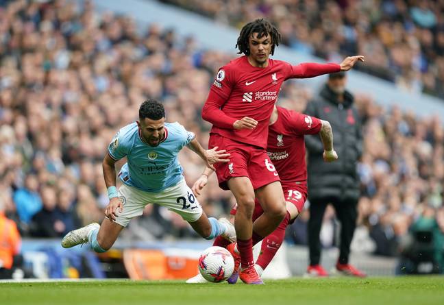 Trent Alexander-Arnold had a tough game at the Etihad. (PA Images)