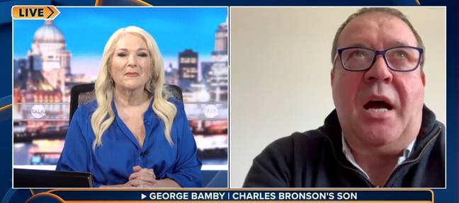 乔治·班比（George Bamby）确认他不是布朗森的儿子。学分：TalkTV