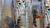 在CCTV上从商店偷窃偷窃后，坦诺伊消息吓到了购物行动者