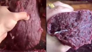 展示新鲜切肉的视频正在将人们变成素食主义者“loading=