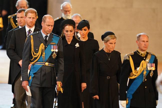 王室明天聚集在一起参加女王的葬礼。信用：PA图像/Alamy Stock Photo