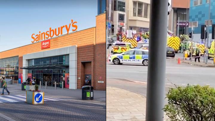 塞恩斯伯里（Sainsbury）的购物者神秘地“因呼吸问题崩溃”，巨大的紧急回应