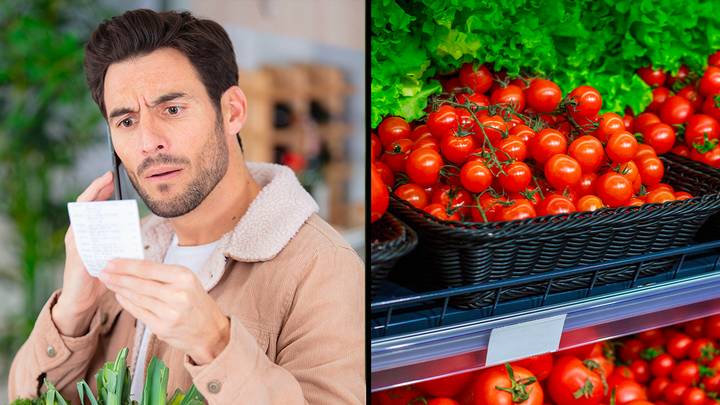 在超市试图向他收取900英镑的西红柿后，男人惊呆了