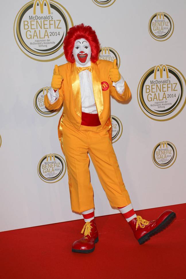 罗纳德·麦当劳（Ronald McDonald）几乎不再在麦当劳（McDonald's）看到。图片来源：Wenn Wifter Ltd / Alamy Stock Photo