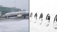 英国主要机场被迫关闭跑道，因为雪会造成巨大干扰