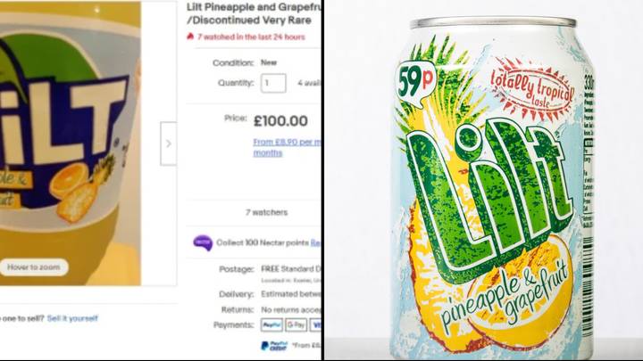 Lilt在eBay上以100英镑的价格列出，对“原始”罐的需求