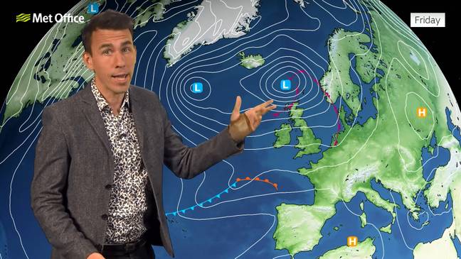 对于英国北部，尤其是在沿海地区，星期五将是刮风的一天。信用：大都会办公室
