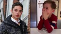 滑铁卢路明星亚当·托马斯（Adam Thomas）的儿子在演出中演出时哭了起来
