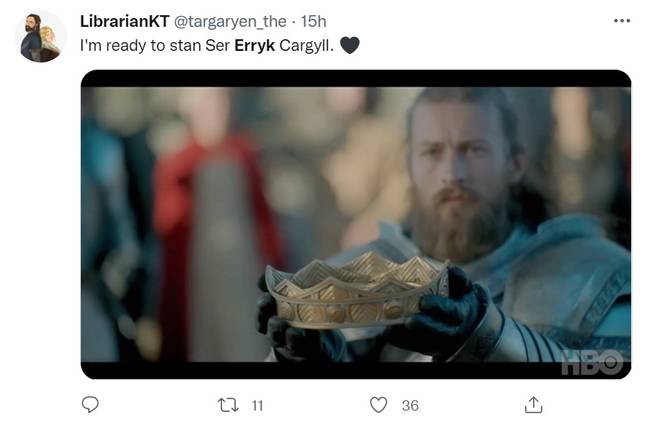 In the book Erryk Cargyll fights against his brother. Credit: Twitter/@targaryen_the