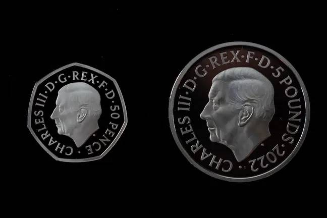 以查尔斯三世国王为特色的新硬币。信用：PA