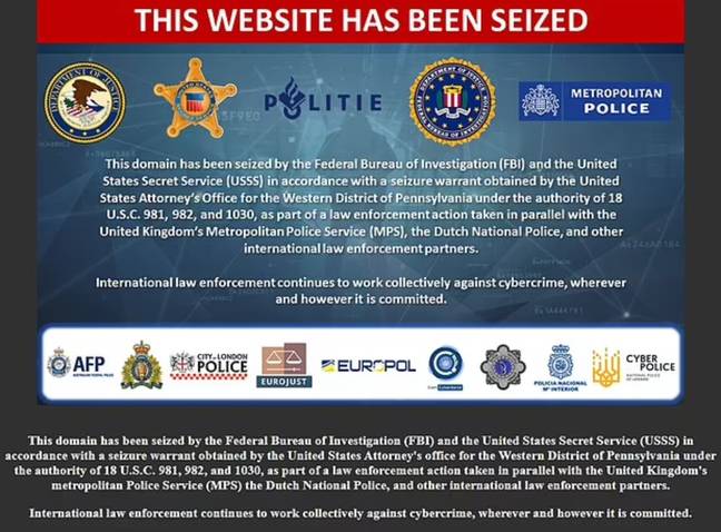 此后，该网站已被大都会警察取消。信用：大都会警察