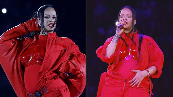 蕾哈娜（Rihanna）在超级碗半场表演中被指控崇拜恶魔崇拜“width=