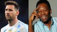 莱昂内尔·梅西（Lionel Messi）分享向足球传奇人物贝利（Pele）致敬“loading=