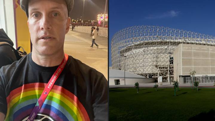 美国足球记者拒绝进入卡塔尔的世界杯体育场，彩虹衬衫