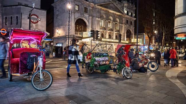 莱斯特广场（Stock Image）中的三轮车。信用：Shutterstock