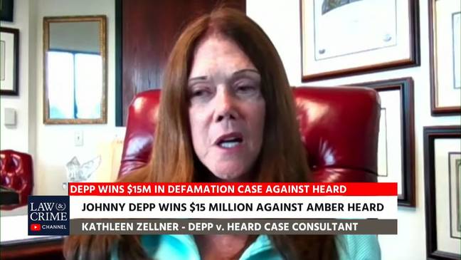 凯瑟琳·泽尔纳（Kathleen Zellner）对约翰尼·德普（Johnny Depp）感到“很高兴”。信用：法律和犯罪网络