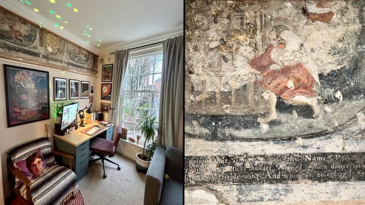 小伙子在他的公寓里发现了400年历史的壁画