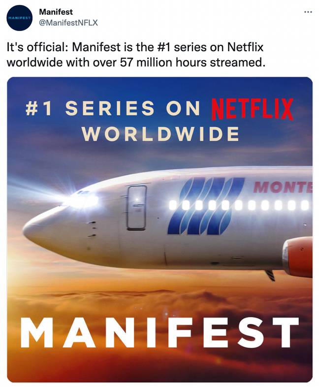 本周，该节目确认它在全球范围内已达到Netflix的第一名。信用：Twitter