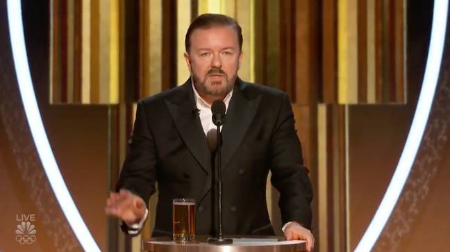 格瓦伊斯（Gervais）曾五次举办金球奖，但从来没有奥斯卡颁奖典礼。学分：NBC