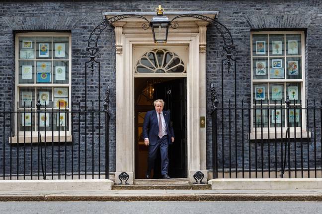 鲍里斯·约翰逊（Boris Johnson）离开了10号。图片来源：Amanda Rose/Alamy