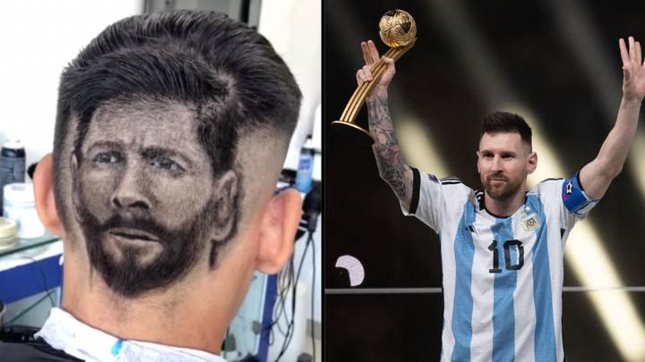 莱昂内尔·梅西（Lionel Messi）粉丝在阿根廷赢得世界杯后获得了令人难以置信的发型设计
