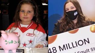 五岁的五岁的孩子捐赠给慈善机构赢得了4800万美元的彩票13年后“loading=