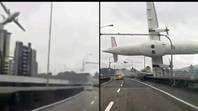 恐怖的瞬间飞机将汽车切成一半的撞车事故被破折号摄像机捕获