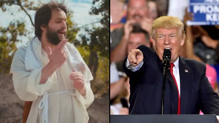 “共和党人耶稣”的视频传播了嘲笑特朗普，保守派