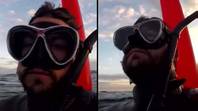 潜水员在海上搁浅30英里，他录制了他的“最后时刻”只是想要喝杯茶