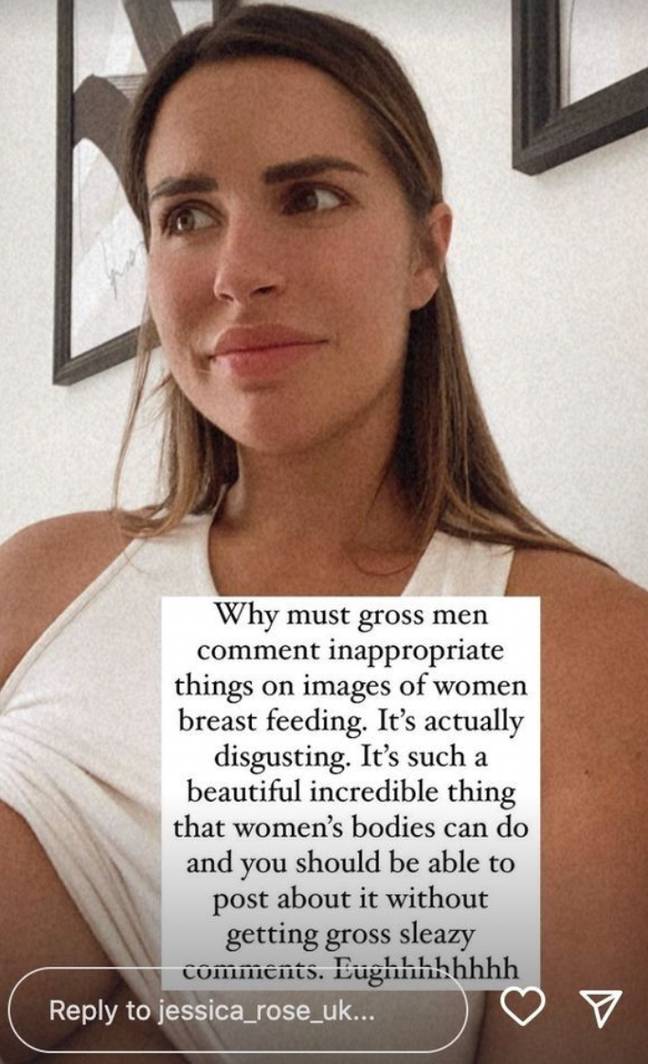 Jess took to her Stories to criticise the 'gross men'. Credit: Jess Shears/Instagram